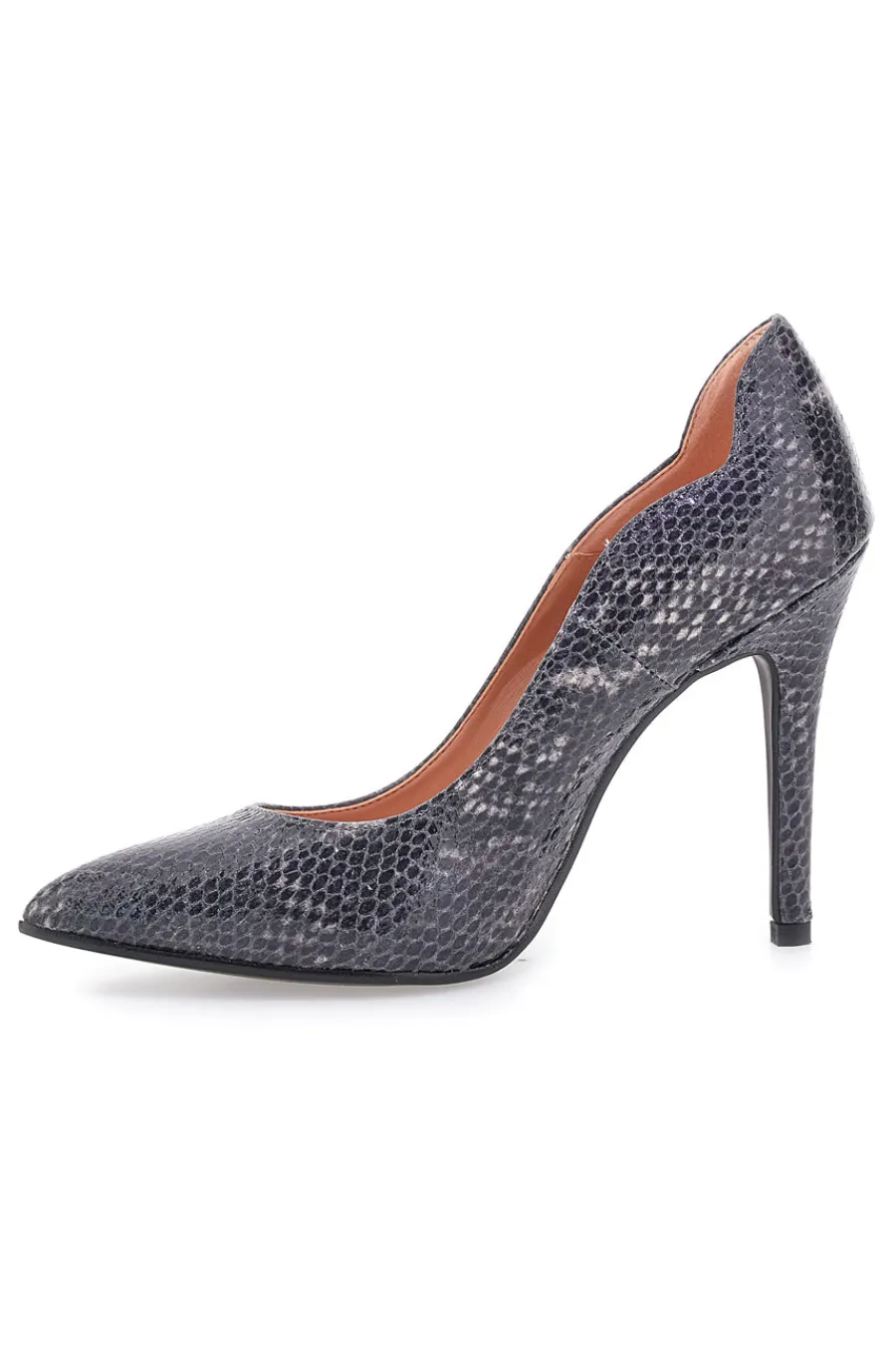 PITTARELLO LOVE Décolleté nere effetto pitonato con tacco alto 3478 NERO Hot