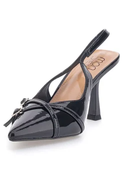 MON DIEU Décolleté effetto vernice slingback con cinturini CMJ25315 NERO Outlet