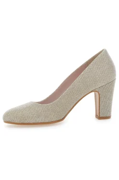 PITTARELLO GLAM Décolleté Platino con Punta Arrotondata 3557