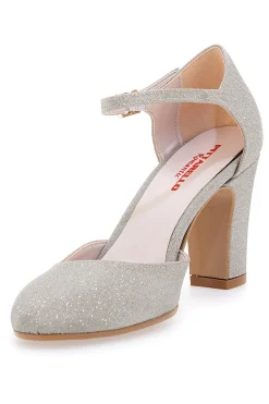 PITTARELLO ROMANTIC Décolleté Tacco 8 Cm 2569 PLATINO Best