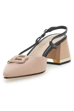 LAURA BIAGIOTTI Décolleté Rosa e Nere Con Cinturino Slingback 8604 Clearance