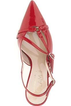 PITTARELLO GLAM Décolleté Rosse Slingback a Punta 31