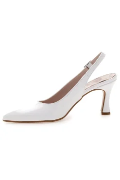 PITTARELLO ROMANTIC Décolleté slingback bianche a punta con tacco medio 51 Best