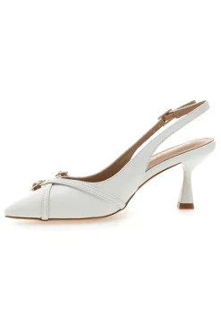 FIRST LADY Décolleté Slingback Bianche con Cinturini Decorativi P531 BIANCO Hot