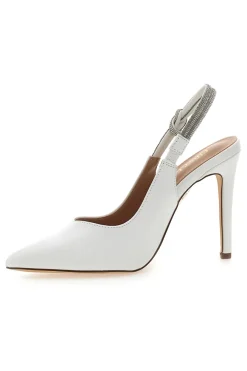 FIRST LADY Décolleté Slingback Bianche con Tacco Alto P528 BIANCO Discount
