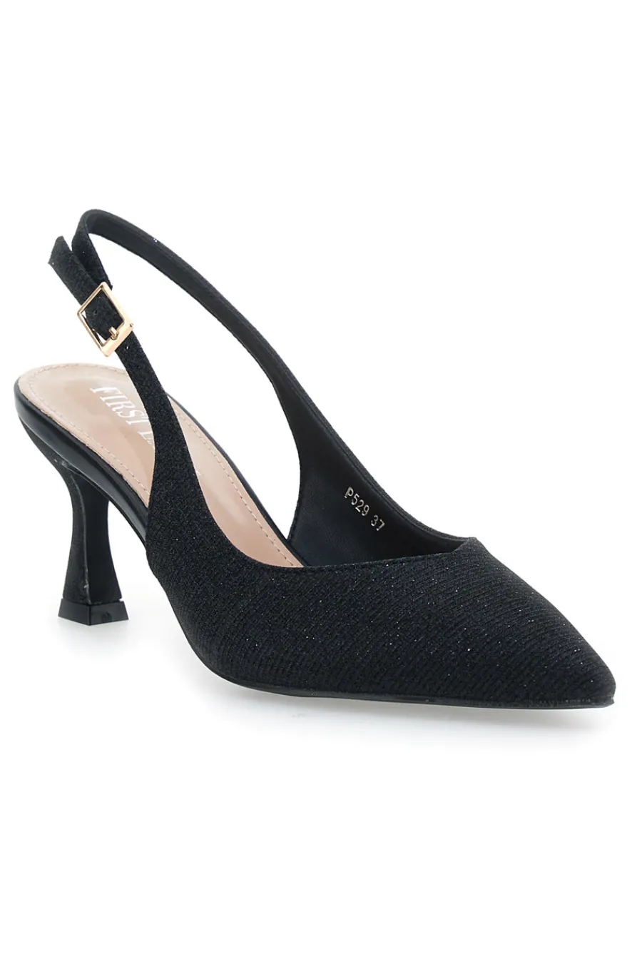 FIRST LADY Décolleté Slingback Nere a Punta P529 NERO