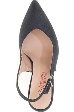 PITTARELLO VOGUE Décolleté Slingback Nere Con Glitter 487 Clearance