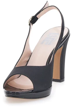 PITTARELLO LOVE Décolleté Slingback Nere Effetto Raso 4477 NERO Hot