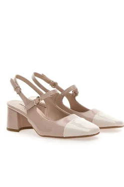 PITTARELLO Décolleté Slingback Nude con Tacco a Blocco e Punta Squadrata C508 NACKT, BUTTER Hot