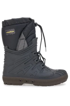 Uomo GOODYEAR Doposci Neri Con Calda Imbottitura Lacci Regolabili GY3207
