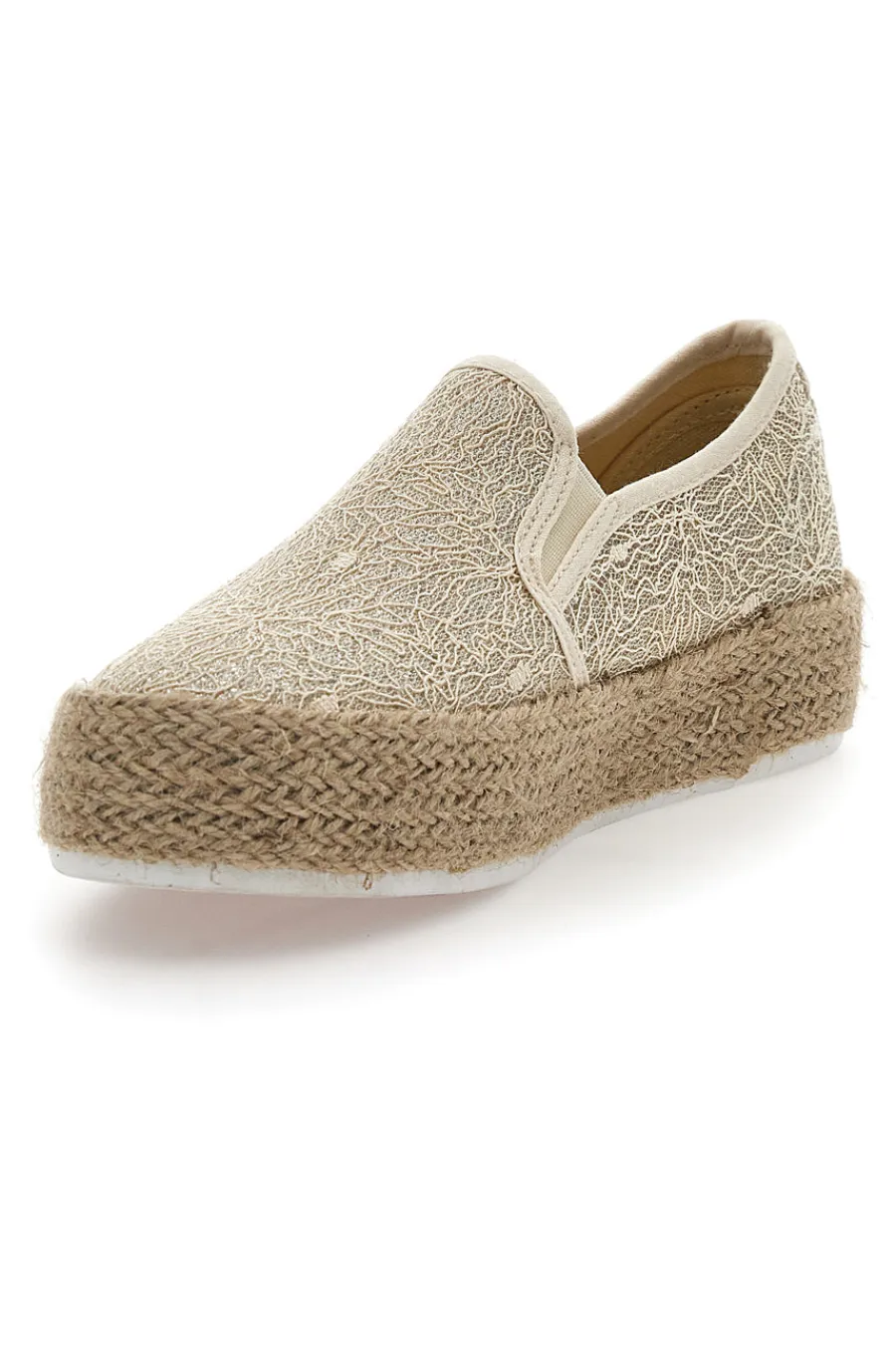 ENERGY Espadrillas Beige con Pizzo 132 BUTTER Sale