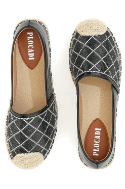 PLOCADI Espadrillas 8055 Nere con strass Discount