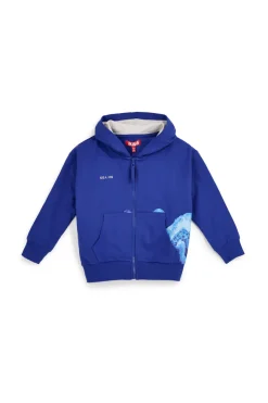 PITT KIDS Felpa blu con cappuccio e zip PT-B-F-9032