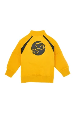 PITT KIDS Felpa gialla con zip e dettagli neri PT-KF-00