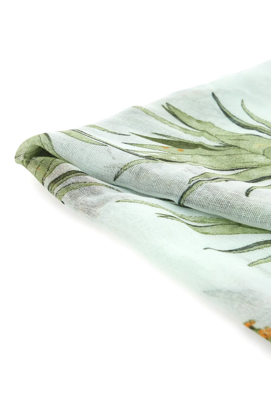 COVERI Foulard Verde con fantasia ananas tropicale in tessuto leggero Collection 976SUISCIAR/149E