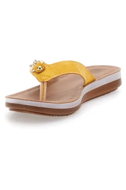 Donna INBLU e Flip-Flops mit dekorativer goldener Schnalle 12 ZO