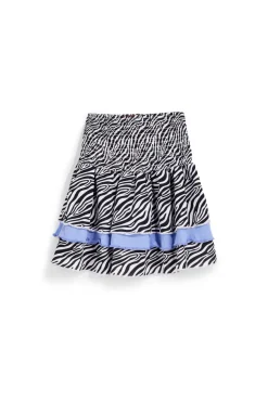 PITT KIDS Gonna bianca e nera con stampa animalier PT-G-SK-900