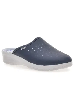 INBLU 5033 perforierte blaue Berufspantoffeln mit anatomischem Fußbett BLUE Best
