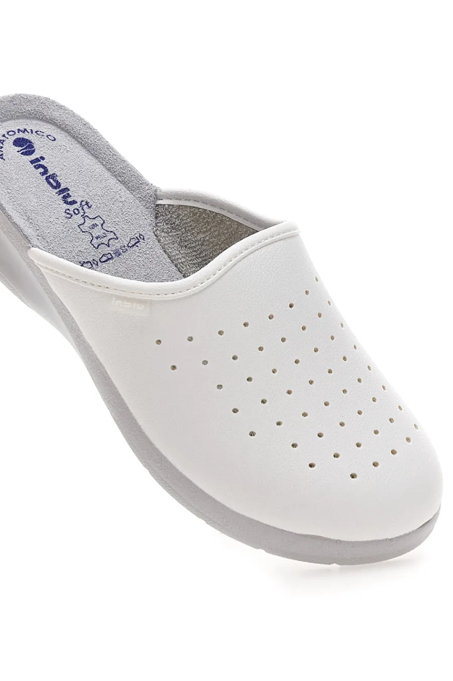 INBLU 5033 e perforierte Berufspantoffeln mit anatomischem Fußbett WEIß Hot