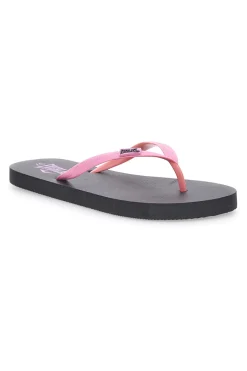 Donna EVERLAST Infradito nere con fascette rosa e logo EV061