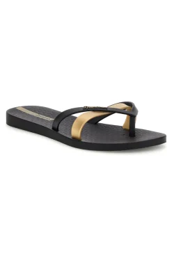 Donna IPANEMA Infradito Nero Fascia Metallizzata IP81805