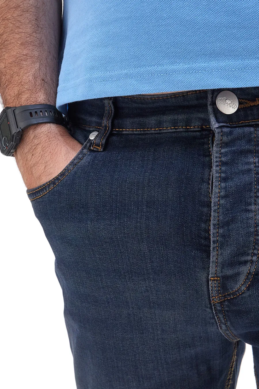 Uomo SEVENOAKS Jeans slim fit blu denim stretch 2688