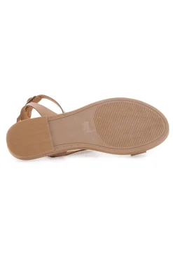 MON DIEU Ledersandalen mit Knöchelriemen PREA4 BRÄUNEN Clearance