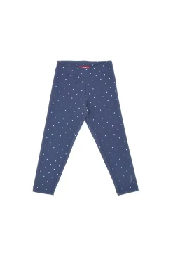 PITT KIDS Leggings Blu a Pois Bianchi Pitt KID 01