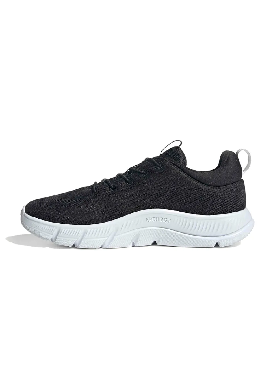 Uomo ADIDAS Leichte schwarze Mesh-Sneakers mit elastischen Schnürsenkeln Cloudfoam Flex