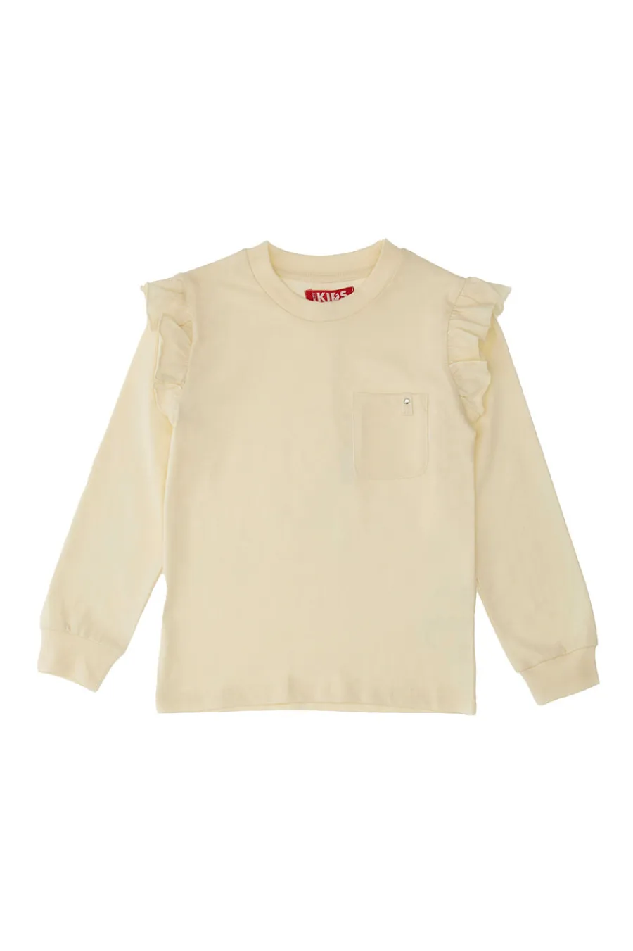 PITT KIDS Maglia Bianca Girocollo a Maniche Lunghe 02