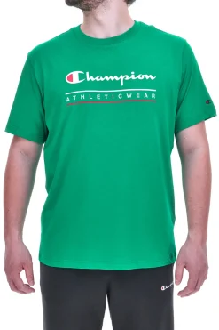 Uomo CHAMPION agietta a aniche Corte Verde Con ogo u petto 220772