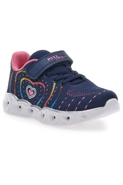 PITT KIDS blaue und rosa Sneakers mit Lichtern K221
