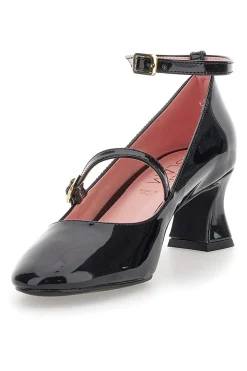 PITTARELLO GLAM Mary Jane in vernice nera con cinturino alla caviglia 22 New