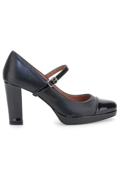 PITTARELLO CLASS Mary Jane nere con punta tonda, cinturino e plateau 2567 Online