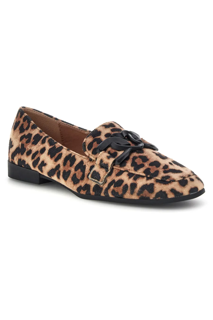 FIRST LADY Mocassini animalier in tessuto stampa ata con morsetto P673 LEOPARD Sale