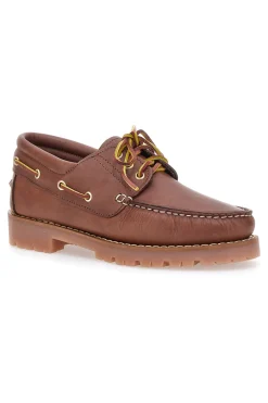 Uomo PTR Mocassini barca in pelle marroni 51