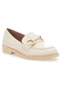 TALEMI Mocassini Beige con Morsetto Oro 21 Sale