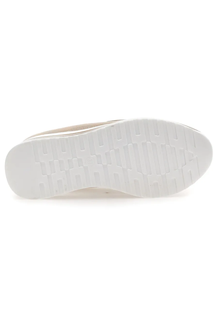 ENERGY Mocassini Beige Con Morsetto Oro e Platform 42 Hot