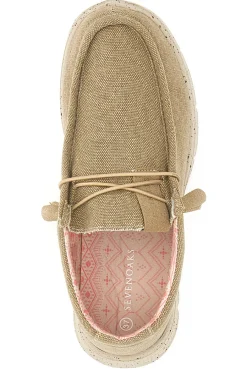 Uomo SEVENOAKS Mocassini Beige in Tela da Uomo 1147