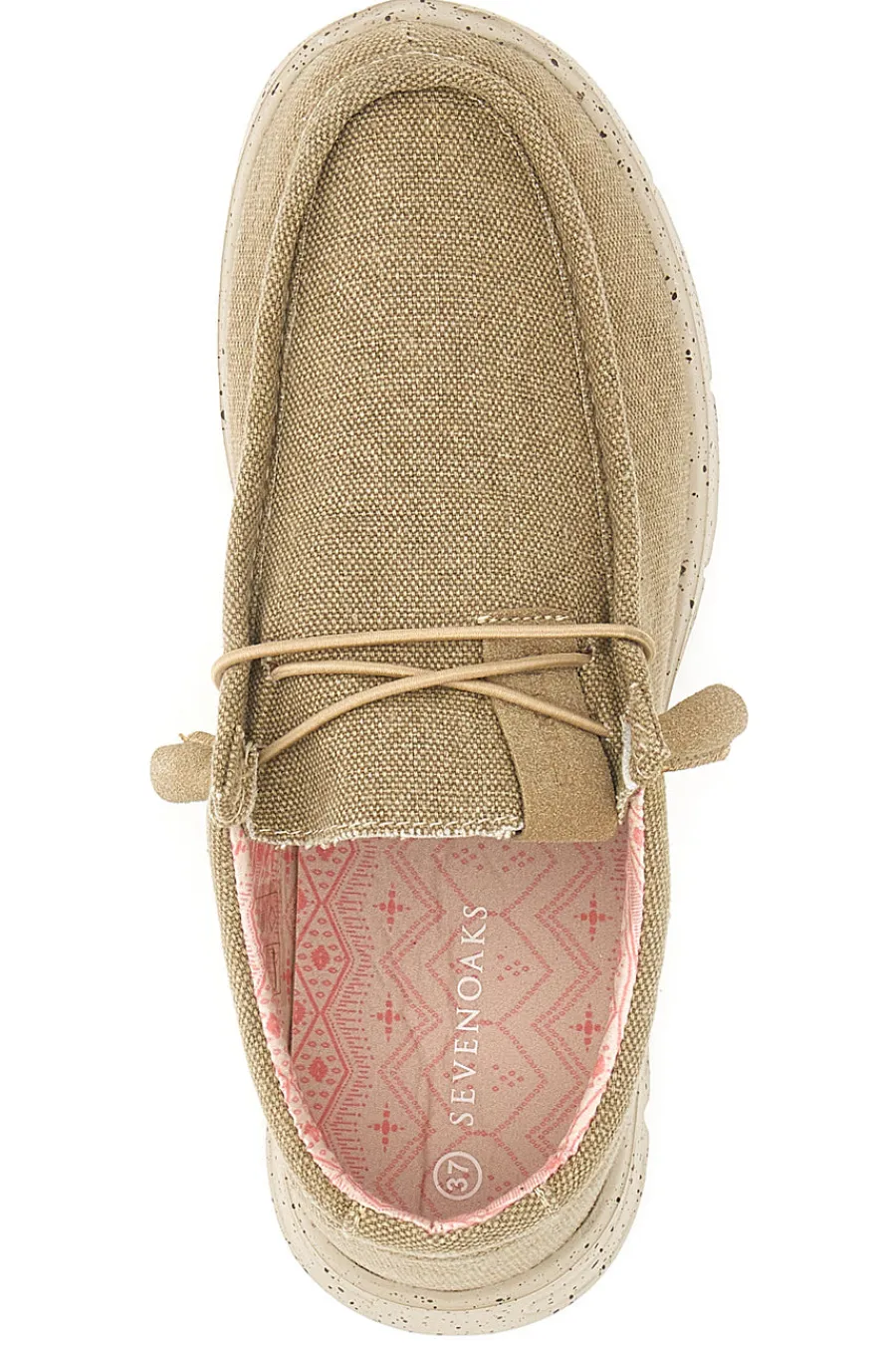 Uomo SEVENOAKS Mocassini Beige in Tela da Uomo 1147