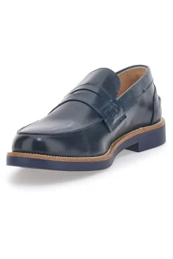 Uomo PITTARELLO Mocassini Blu con Bocca di Leone 8027