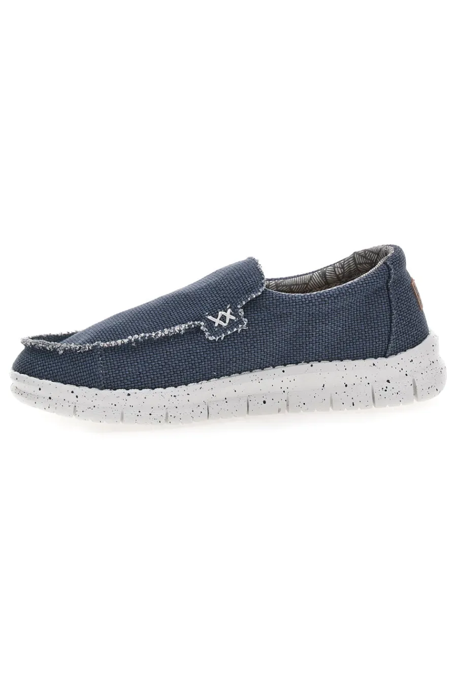 Uomo MAX DILLAN Mocassini Blu con Suola Bianca MXM9907