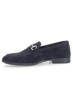 Uomo PITTARELLO Mocassini blu in camoscio con morsetto 11