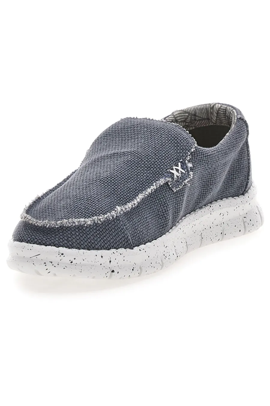 Uomo MAX DILLAN Mocassini Blu in con Suola Bianca MXM9907