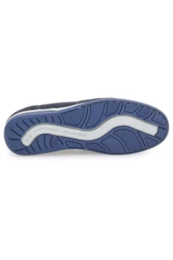 Uomo JERPOINT Mocassini Blu in Pelle Nabuk Made in Italy 195