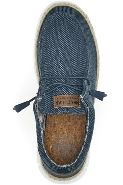 Uomo MAX DILLAN Mocassini blu in tessuto con lacci WALLY BIG CVS