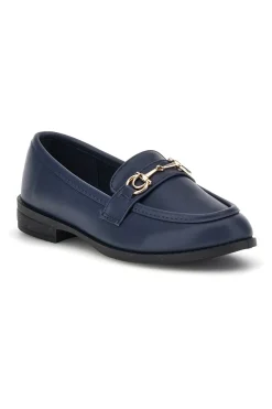 FIRST LADY Mocassini blu in tessuto con morsetto P675 BLUE Sale