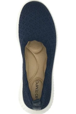 MIO TEMPO Mocassini blu in tessuto traforato MINA3063 Clearance