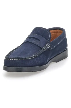 LONGFORD Mocassini Blu In Vera Pelle 102 Hot