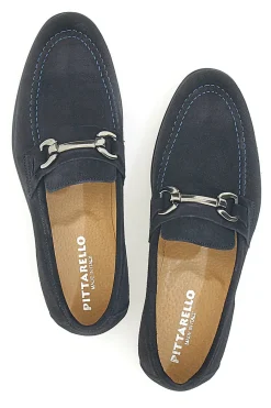 Uomo PITTARELLO Mocassini Blu in Vera Pelle Made in Italy 11